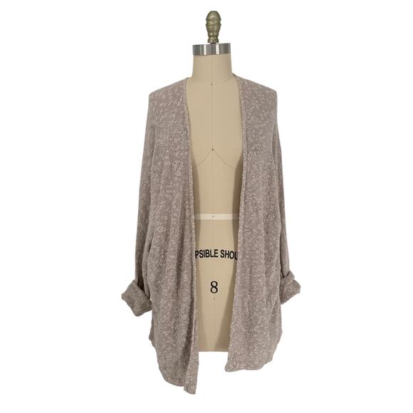 Gentle Fawn Open Textured Cardigan Sweater size Medium Oatmeal Marl - Picture 1 of 8